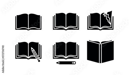 Books icons set. School icons. Vector. (ID: 572736740)