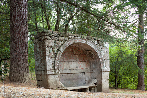 Bomarzo, etruscan-bench