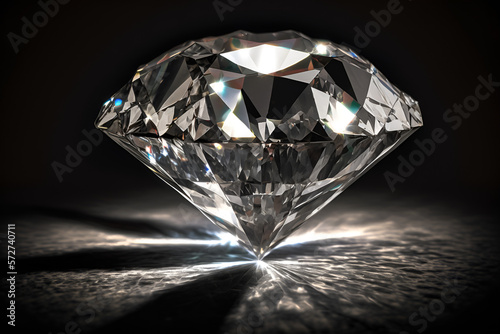 diamond on black background