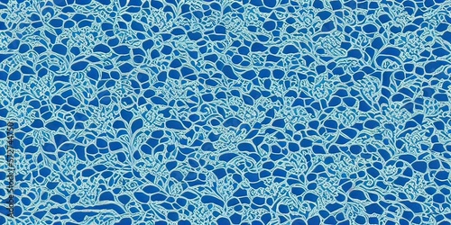 Abstract blue background with flowers Generative AI 