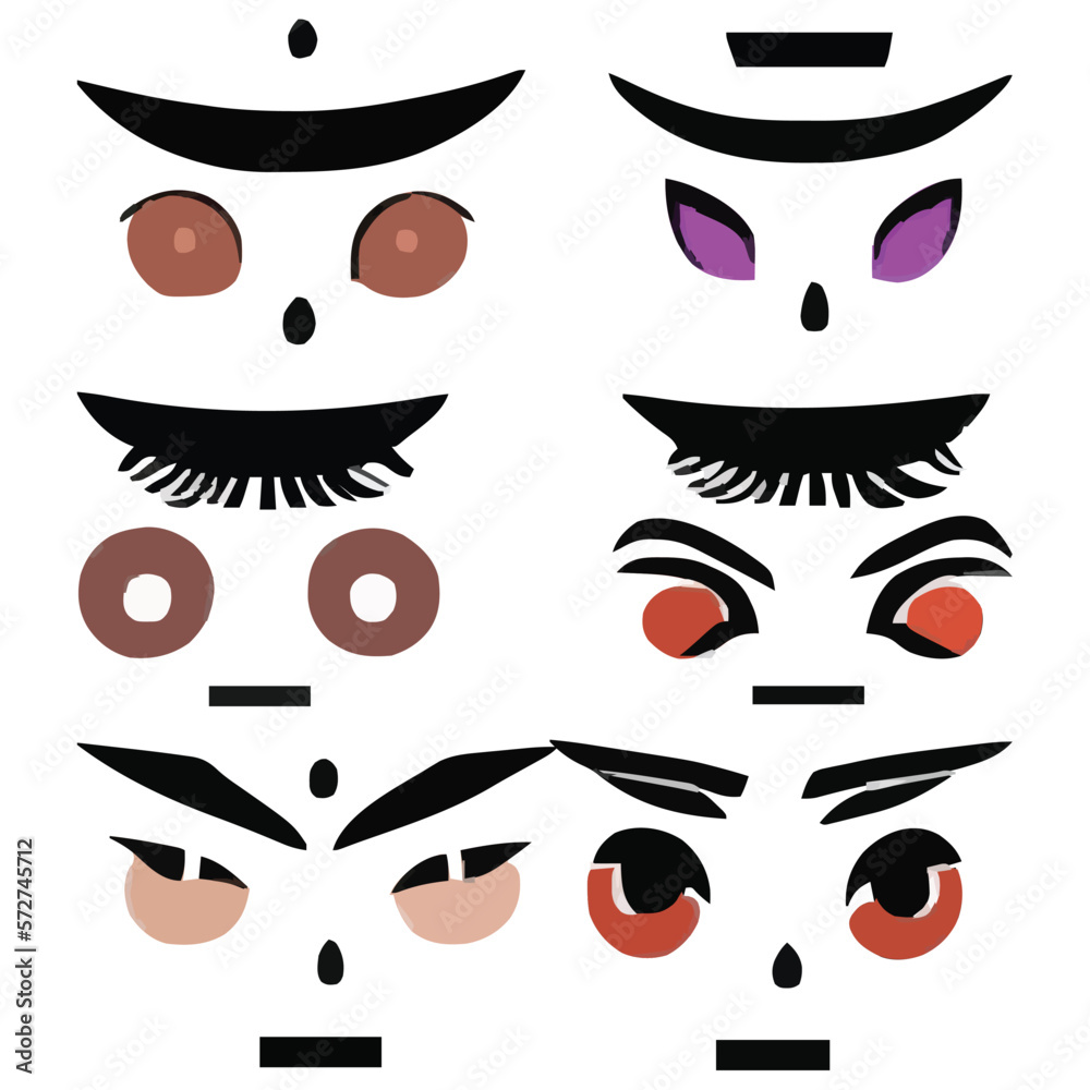 Set of eyes expressions vector file Set of eyes expressions vector file