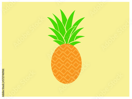 illustration of a pineapple. illustration of a set of pineapple.  pineapple vector 
