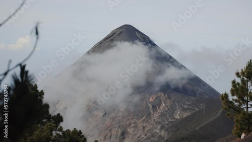 Fire volcano in Guatemala - active volcano landscape photo