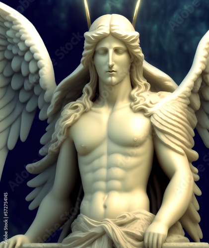 Archangel Zadkiel - Angel of Mercy and Compassion, Generative AI Illustration photo