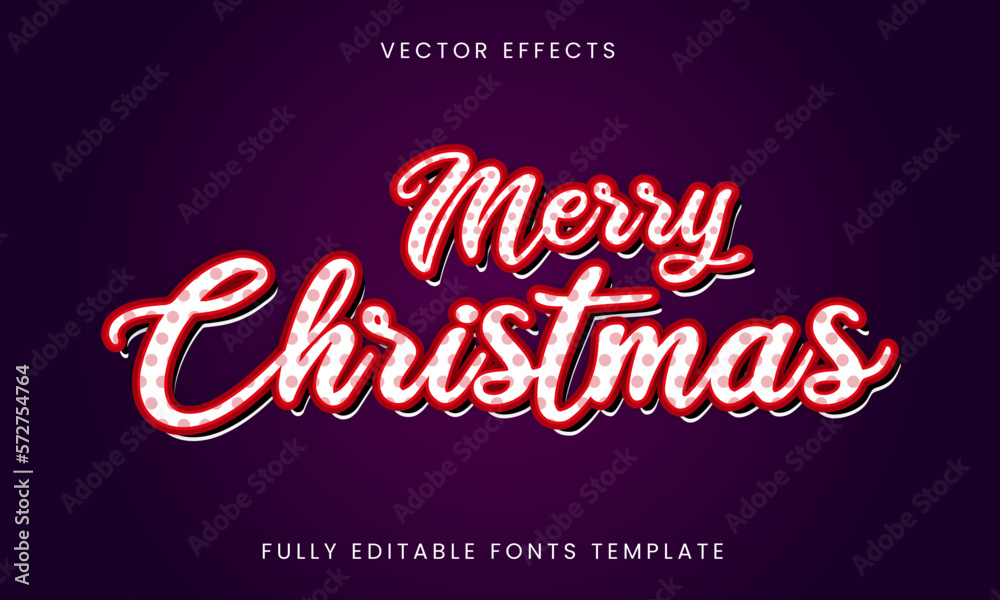 Merry Christmas Editable Text Effects Template