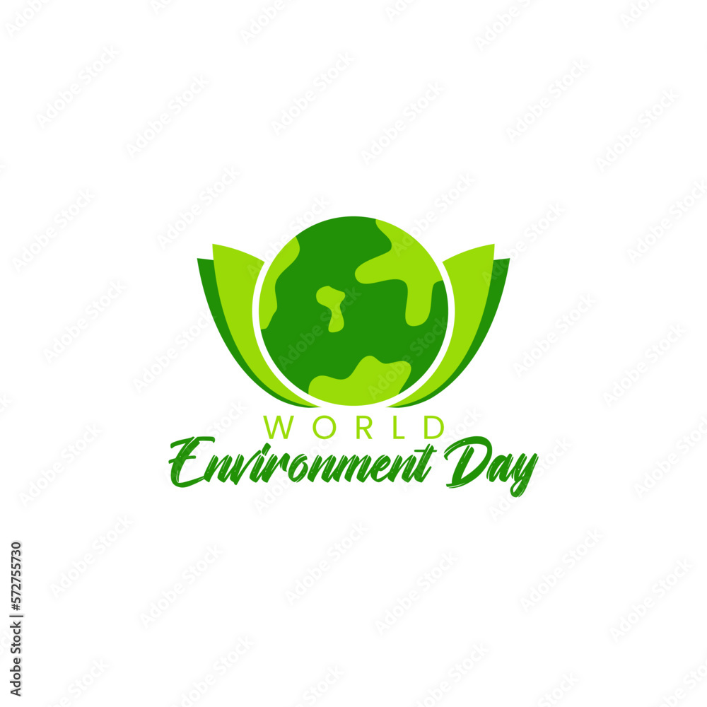 Green globe with leaves world environment day Green globe with leaves world environment day