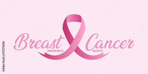 Breast Cancer pink ribbon vector background