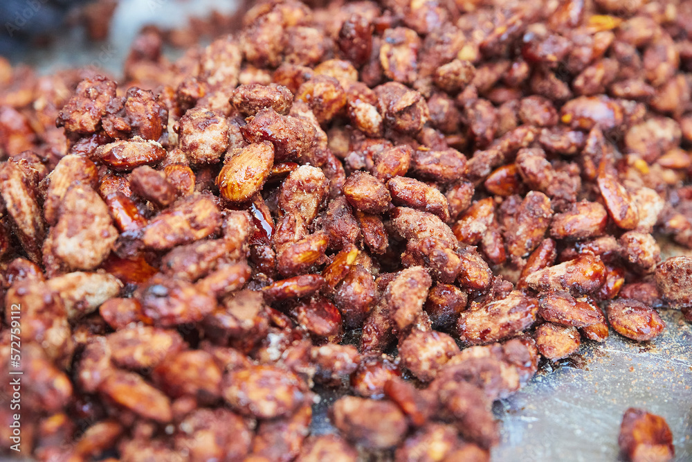 Roasted sugar-coated almonds at a Christmas festival in Denmark