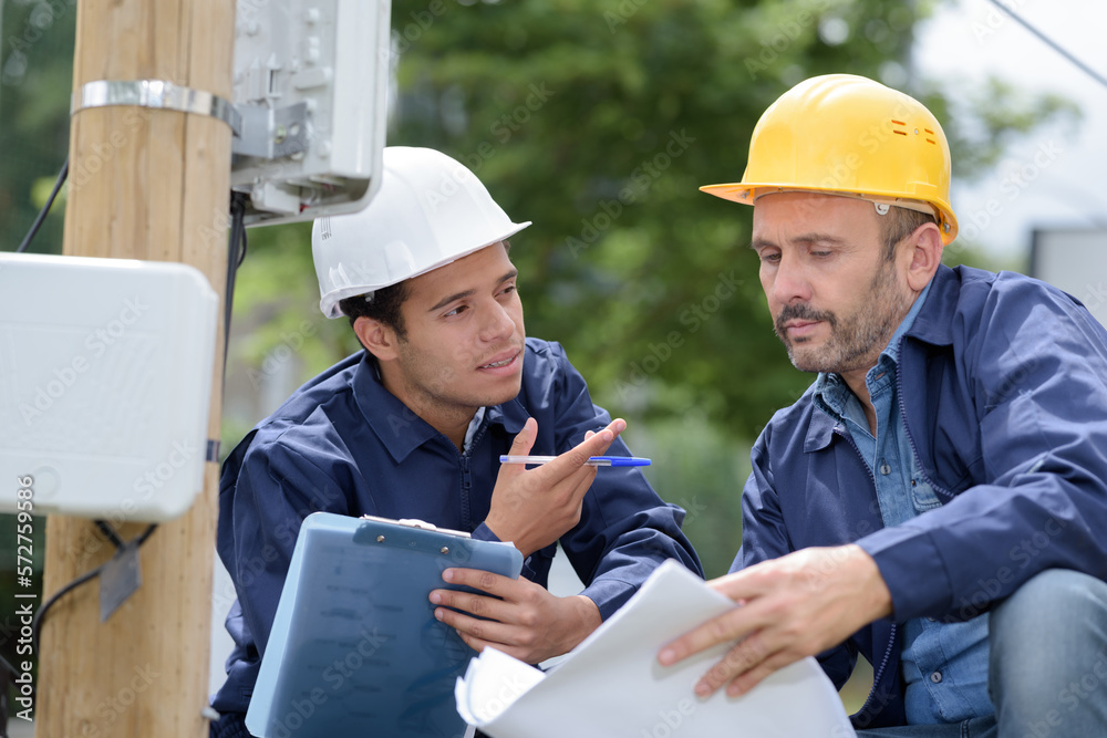 the two civil engineers talking the two civil engineers talking