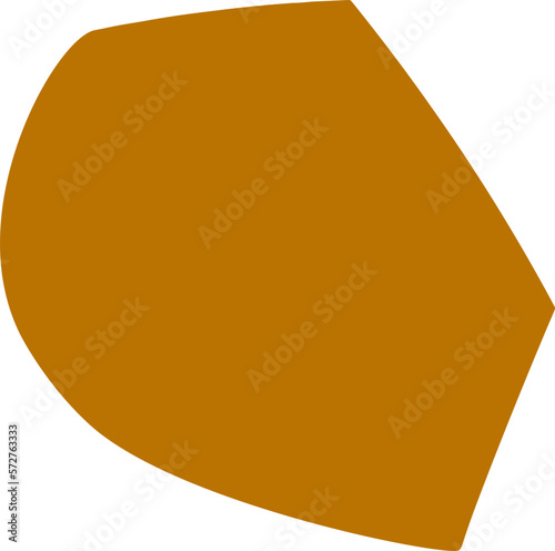 Brown abstract geometric shape