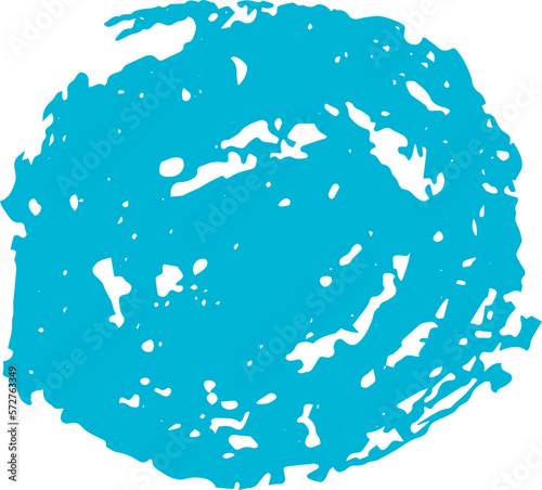 Blue abstract grunge texture circle blot shape element symbol sign isolated vector