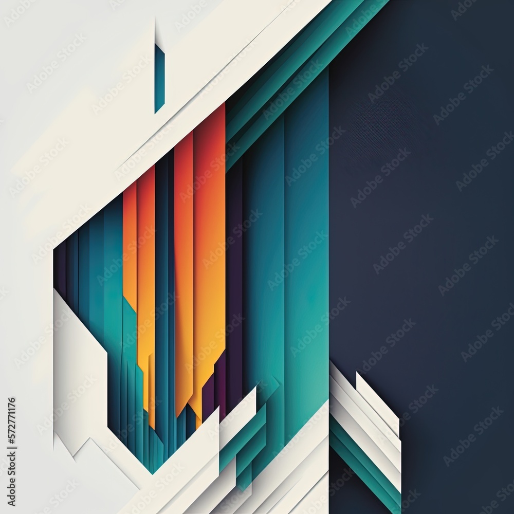 Modern abstract geometric background, with triangular shapes. Generative AI