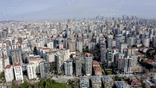 Caddebostan Sahil amazing drone view in summer istanbul turkey photo