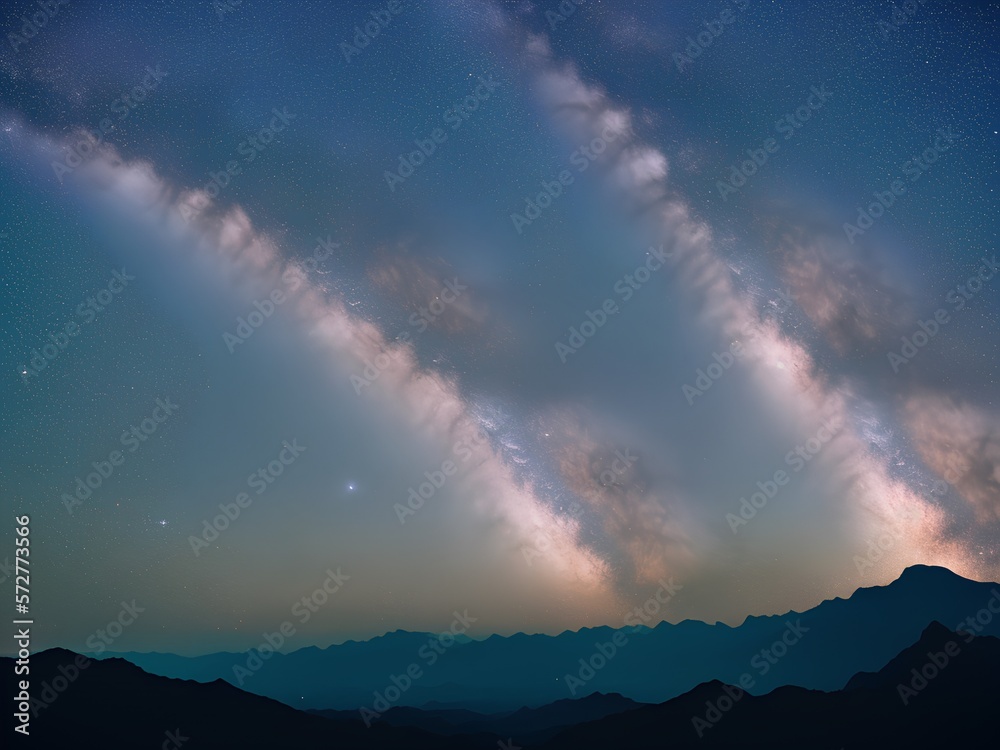 night landscape mountain and milky way galaxy background our galaxy thailand