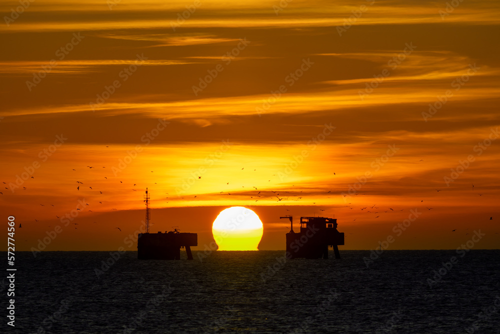 Spectacular sunrise on the Costa del Sol. Malaga. Spain. Spectacular sunrise on the Costa del Sol. Malaga. Spain.