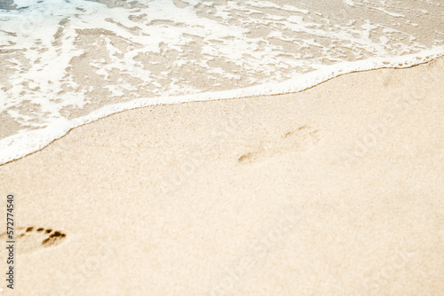 A Beautiful sea and sand on the shore vacation travel background