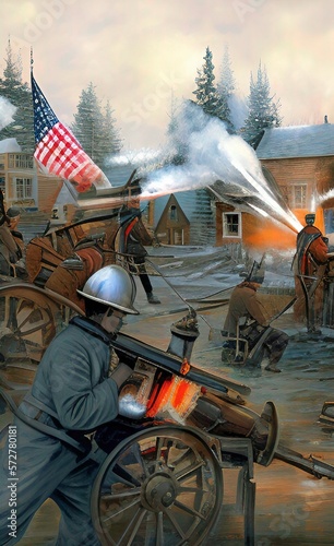 American Civil War - Created with Generative AI Technology photo