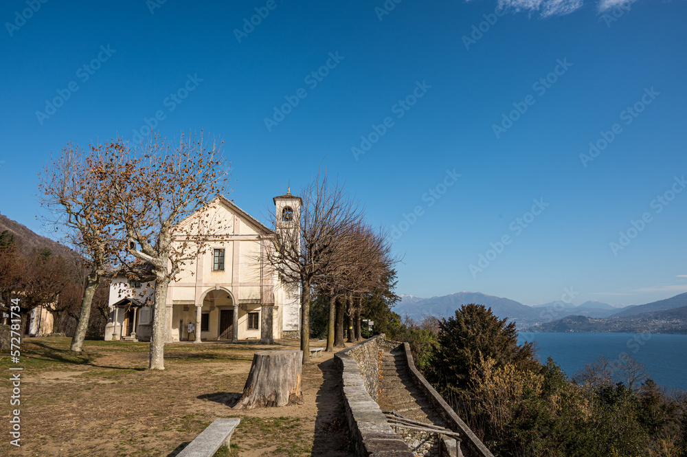 The beautiful Sanctuary of the Sacro Monte of Ghiffa