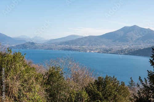 Aerial view of the Lake Maggiore from the Sacro Monte of Ghiffa © Alessio