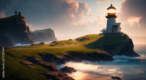 Architectural Marvels: Coastal Lighthouses [AI Generated]