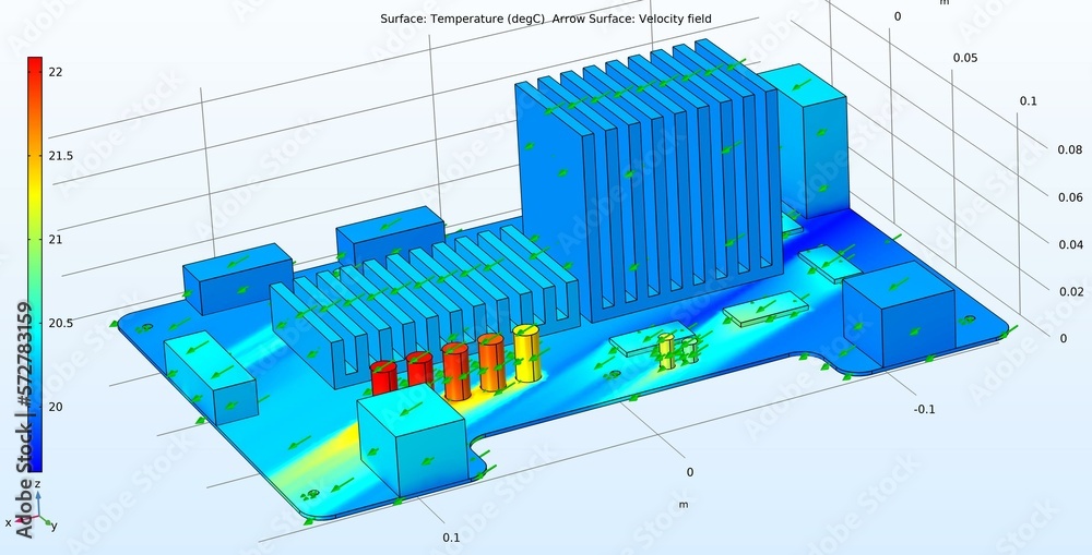 Computer 3d Modeling Of The Printed Circuit Board Of An Electronic Computer 3d Modeling Of The Printed Circuit Board Of An Electronic