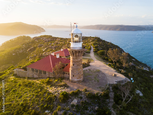 Photography Different perspective of Barrenjoey head of Sydney Pacific coast with the lighthouse overlooking palm beach on a sunny day