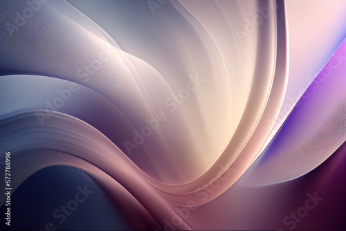 Minimalistic wallpaper, light vibrant colors, gradient, twisted wave in motion, overlapping translucent plastic made with Generative AI