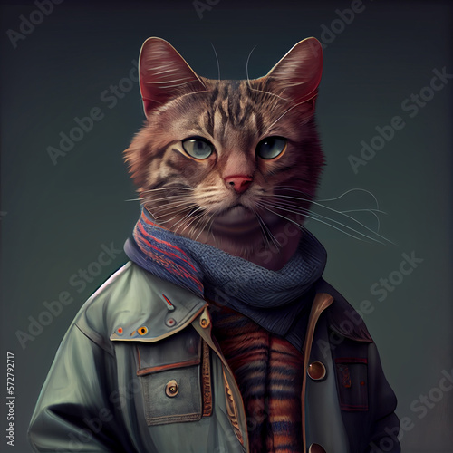 Cat NFT Art Portrait photo