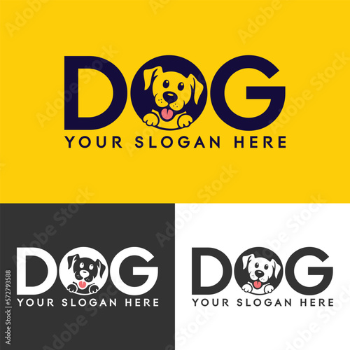Modern and creative dog logo vector design