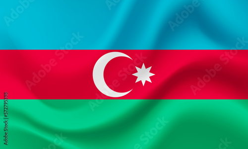 Azerbaijan flag. Symbol of Azerbaijan. Vector flag. Colors and proportion correctly. Azerbaijan background, symbol, icon