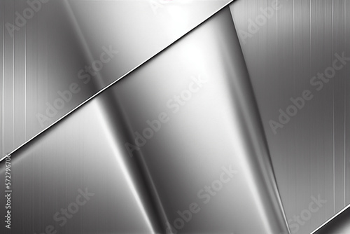 Abstract metal stainless steel plate background with some smooth lines. Generative AI