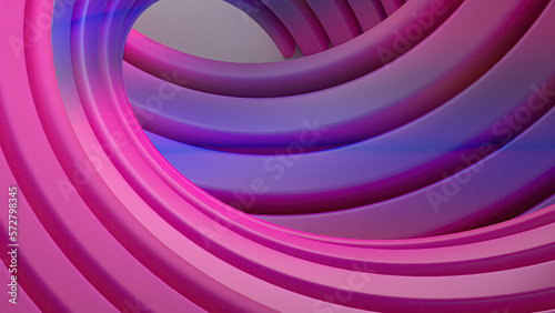 Pink and purple spiral organic curve Abstract, dramatic, modern, luxury, luxury 3D rendering graphic design element background material