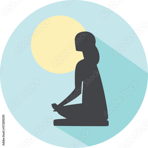 Woman in yoga relax pose