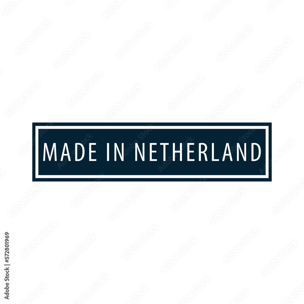 Made in Netherlands stamp icon vector logo design template Made in Netherlands stamp icon vector logo design template