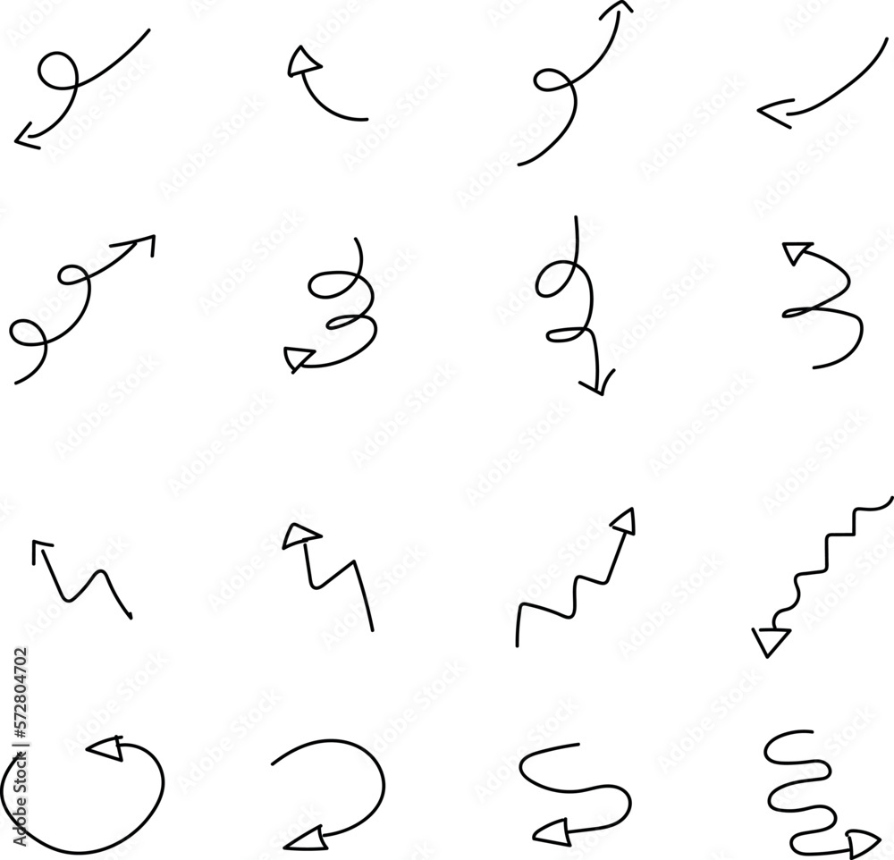 Vector doddle arrows hand drawn Vector doddle arrows hand drawn