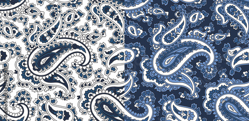 Картината върху платно SEAMLESS TRADITIONAL PAISLEY PATTERN SWATCH