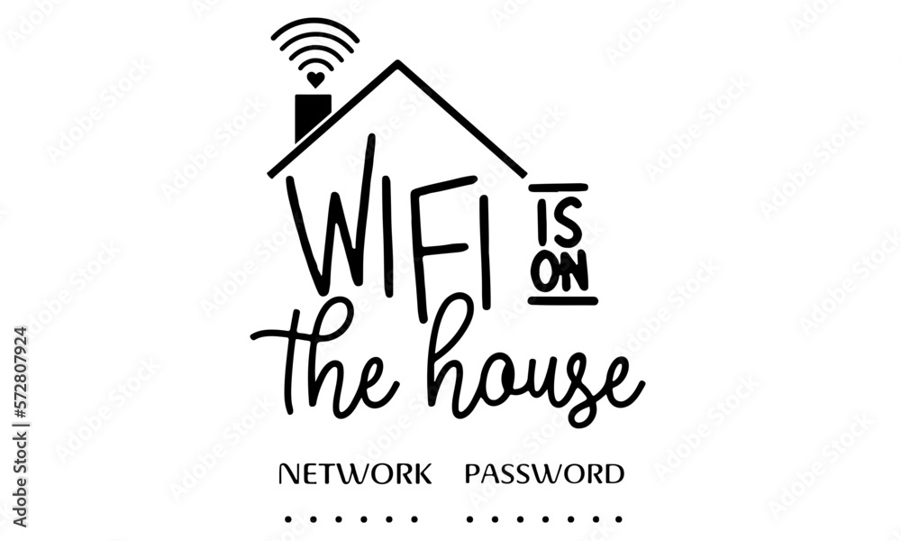Guest room sign, Home sign svg, Editable WiFi Sign, WiFi Password, Svg
