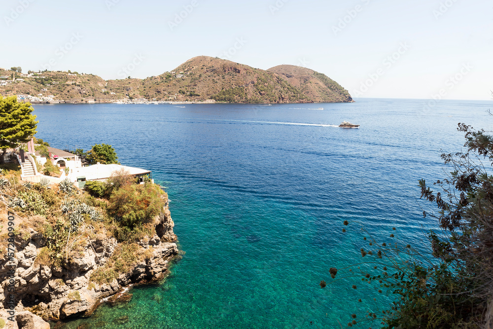 Amazing Seascapes of The Aeolian Islands (Isole Eolie) in Lipari, Messina Province, Sicily, Italy.
