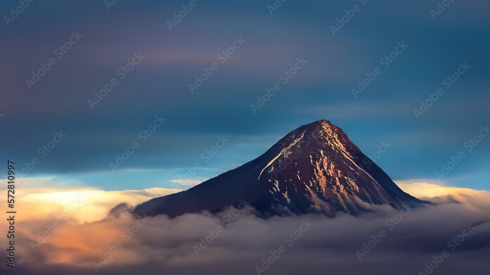 Fototapeta premium mountain top above the clouds