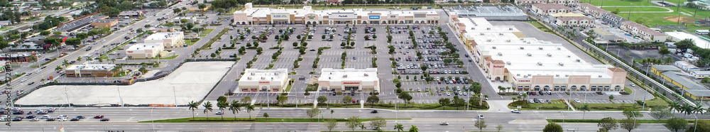 Retail construction project in Miami Gardens, FL captured from DJI Phantom 4 Pro drone.