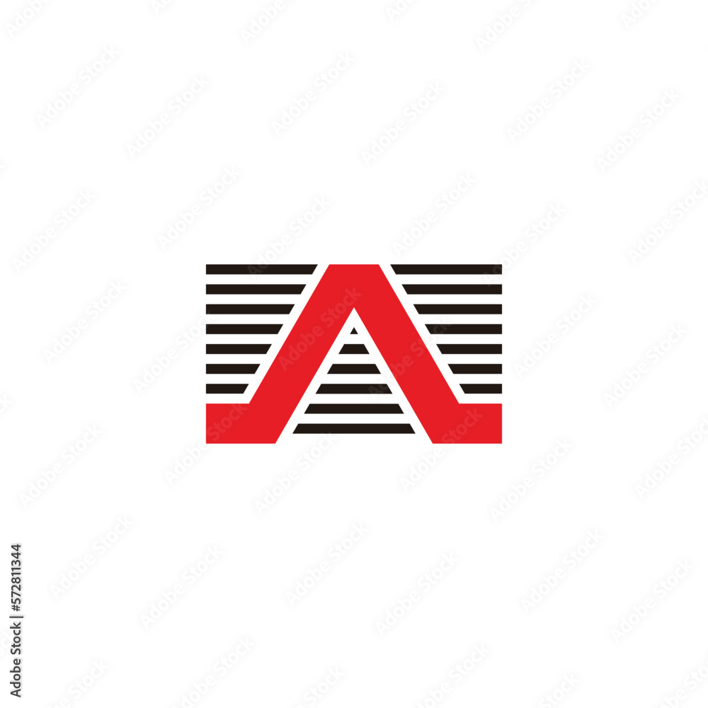 letter a stripes silhouette simple logo vector letter a stripes silhouette simple logo vector
