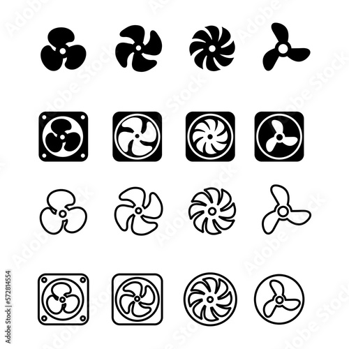 Fan icons set. vector fan illustration trendy style on white background..eps