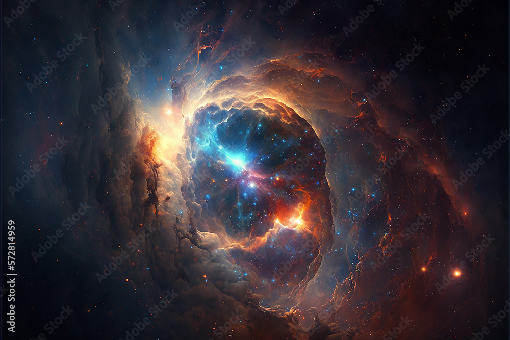 Fototapeta premium Universe filled with Stars, made with generative AI