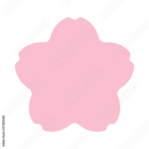 丸いフォルムがかわいい桜の花の形のアイコン- さくら･春の花のイラスト素材 