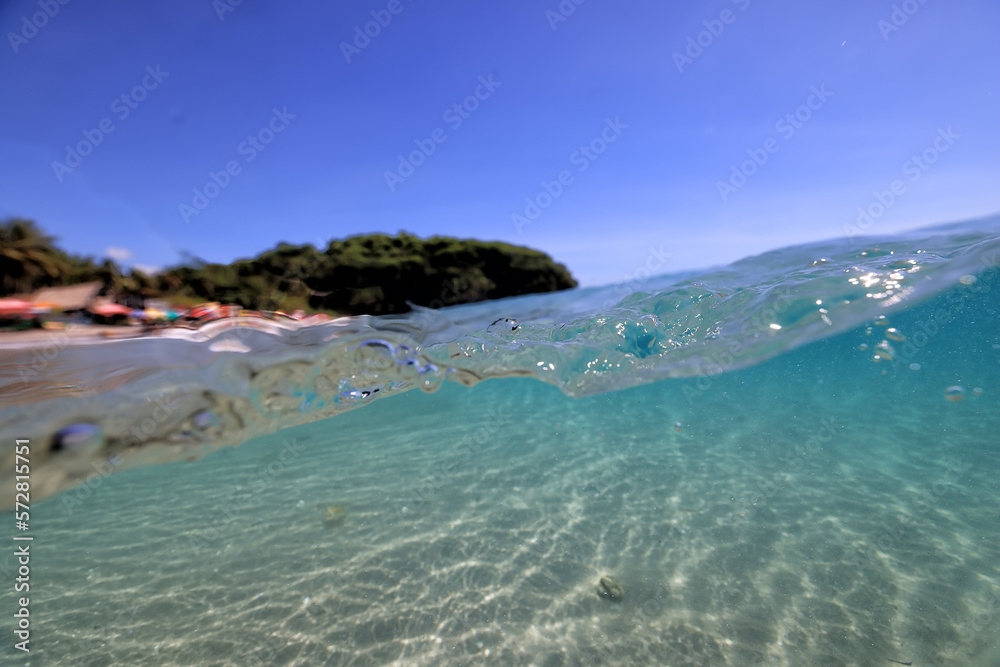 wave sea beach transparent underwater background