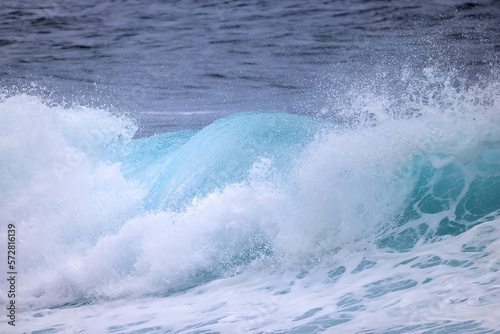 sea waves foam drone view abstract background ocean top © kichigin19