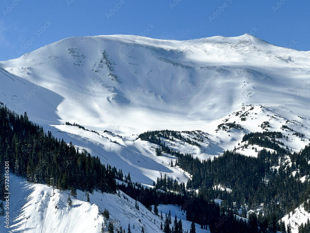 Snow covered mountains in Aspen, Colorado