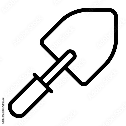 trowel line icon