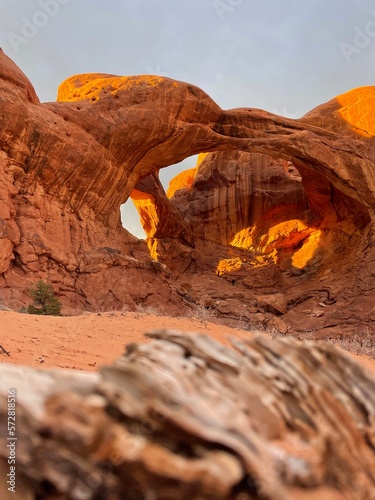 Red Rock Arches in the desert