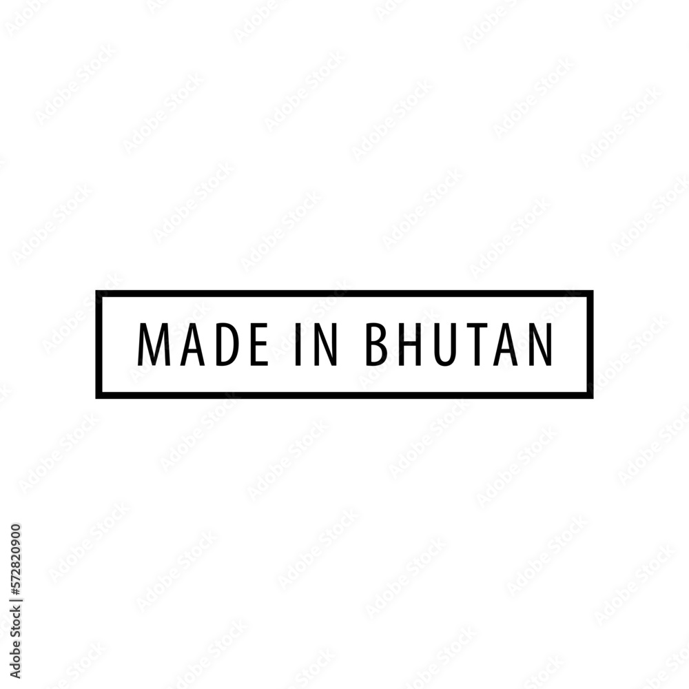 Made in Bhutan stamp icon vector logo deign template Made in Bhutan stamp icon vector logo deign template